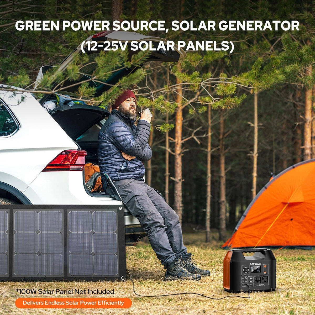 Portable Power Station 300W 296Wh Solar Generator